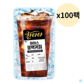 칸타타 파우치 아이스 블랙 아메리카노 190ml 100팩