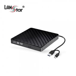 LANstar USB 3.0 A/C타입 외장 ODD DVD-RW LS-EXODD-N