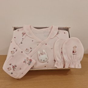 [26년FW출산선물] PH)가든루루뱀부배내저고리&손싸개세트(36A70-000-04*36A70-008-05)