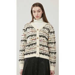Color Mix Jacquard Cardigan