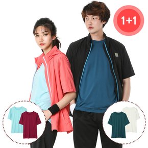 애슬레저룩 땡처리 SALE 기능성티셔츠 1+1 SET 남여