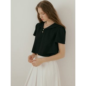 PK SAILOR COLLAR T-SHIRT - BLACK