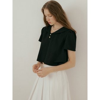 모어댄라이크 PK SAILOR COLLAR T-SHIRT - BLACK