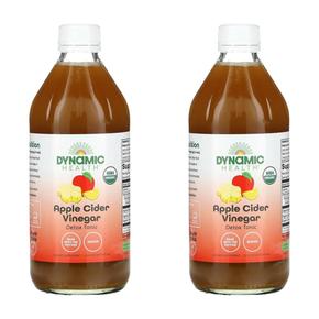 미국직구 Dynamic Health 다이나믹 헬스 애플 사이다 비네거 토닉 애사비 473ml 2팩