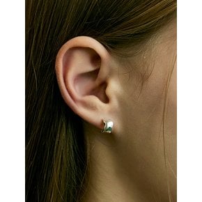 [진주귀걸이 2종 증정] Volume wave hoop earring