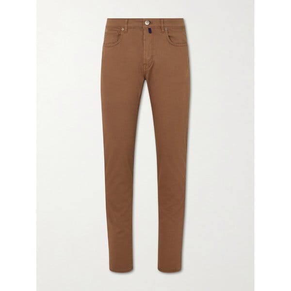 슬림핏 스트레치 코튼 블렌드 개버딘 팬츠 46376663163003683