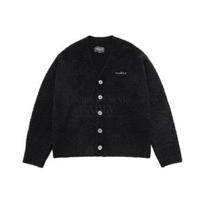 V NECK BOUCLE CARDIGAN BLACK V넥부클 가디건 블랙