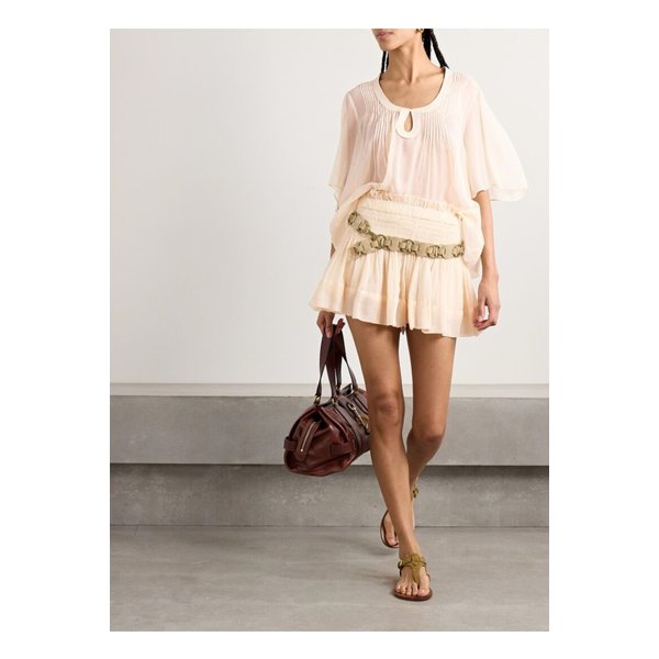 마일리 셔링 실크 크레퐁 쇼츠 베이지 1647597357872243