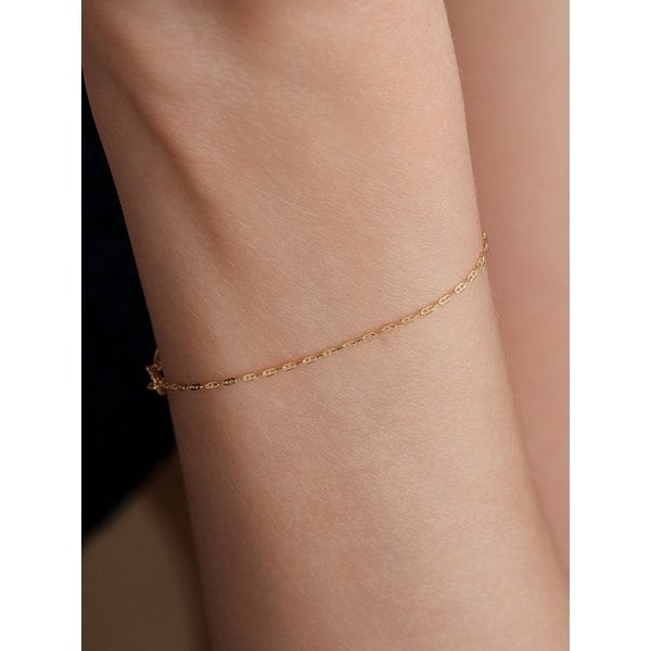 14k 스텝 링크 0.3 체인 팔찌 (14K골드) LFB07