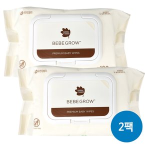 베베그로우 물티슈 캡형 100매 X 2개