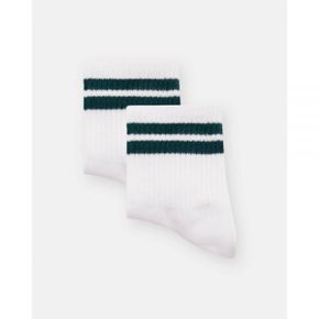 Pull and Bear 풀앤베어 스트라이프 양말 2족 세트 - 중간 녹색
