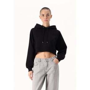 4987368 GAP ULTRA CROP HOODIE - Sweatshirt true black