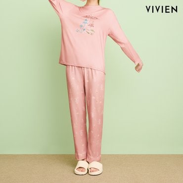비비안 머쉬룸 피치기모 상,하의세트 (LP3065,LP3066)