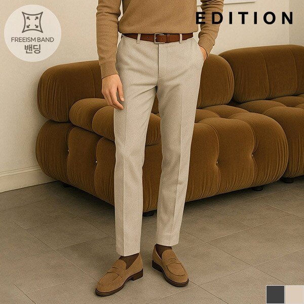 [에디션] 4WAY 스트레치 기모 슬랙스 (NED4PP1905)