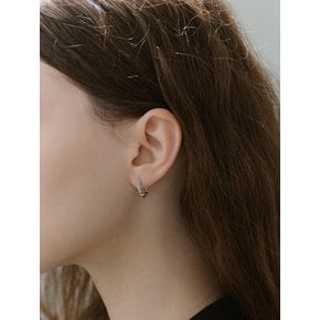 [Silver 925] Curve Line One-touch Earrings