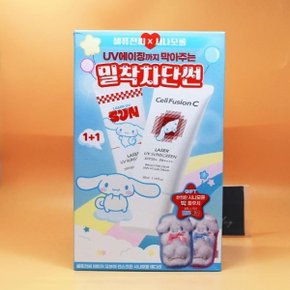 올영픽 셀퓨전씨 레이저 UV 썬스크린 35mL 1+1 산리오캐릭터즈 기획 +시나모롤 파우치