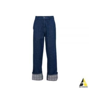 LOGO GRID TURNUP WORKWEAR JEANS (DT0078-PG1336 870) (로고 그리드 턴업 워크웨어