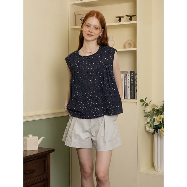 DD_Loose polka dots top_NAVY
