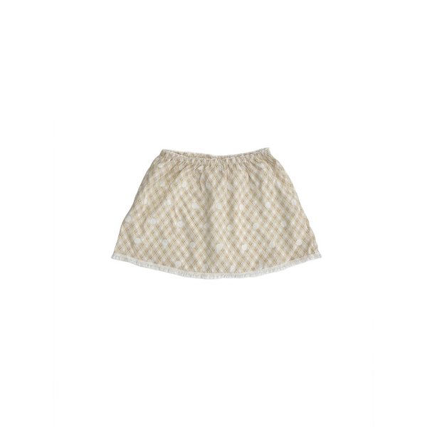 MIXED PATTERN SKIRT_YELLOW