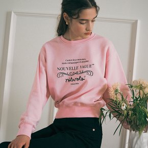 VINTAGE NOUVELLE LOGO SWEATSHIRT PINK