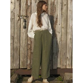 Fresh Linen Natural Dyed Wide Wrap Pants