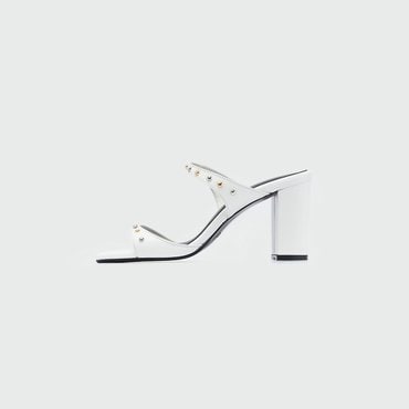 EENK WEPPA Squared-toe Leather Mules - Ivory
