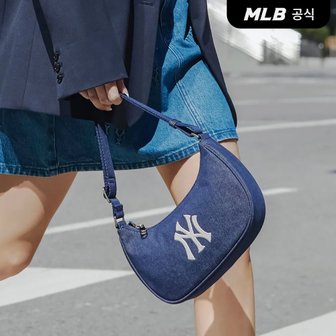 MLB [코리아공식]베이직 데님 호보백 NY (Indigo)