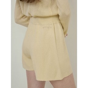 Lush basic knit setup shorts_Butter yellow(OC25-KN10)