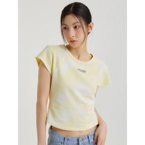 크루넥 로고 탑 옐로우_CREW NECK LOGO TOP YELLOW