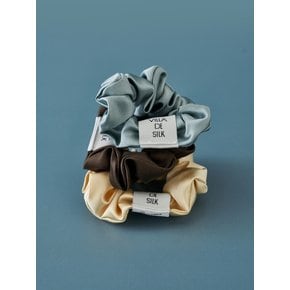 Baby scrunchie 3set(Butter/Teal green/Brown)