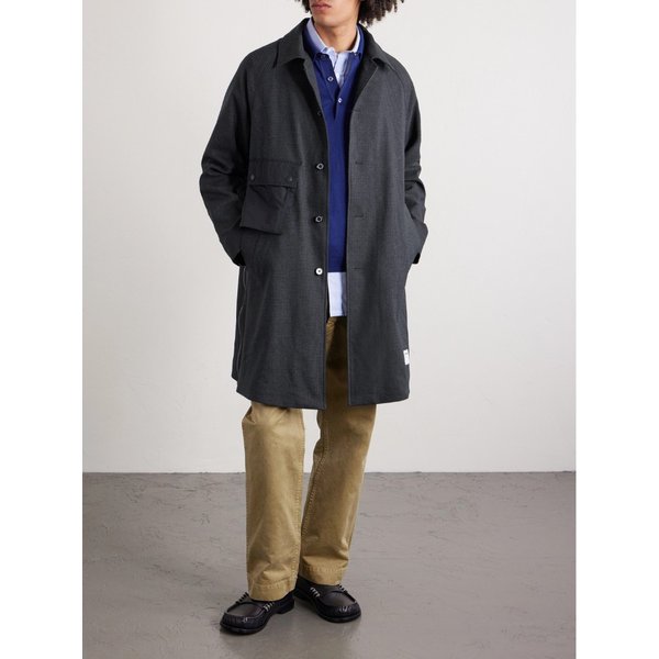 네이버후드 태피터 트림 하운드투스 우븐 카 코트 46376663162915544