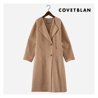 코벳블랑 [COVETBLAN] 체크 핸드메이드 코트(V216MCT106W)