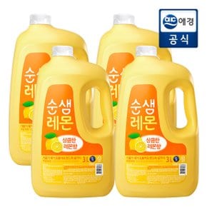 주방세제 레몬 3L 용기 x 4개