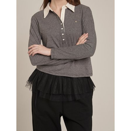이터널 모먼트 Lace Layered Wrap Skirt _ Black