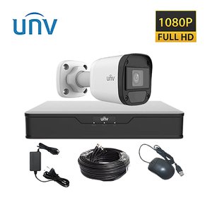 UNV 200만화소 적외선 CCTV자가설치 세트 실외 1대 하드미포함