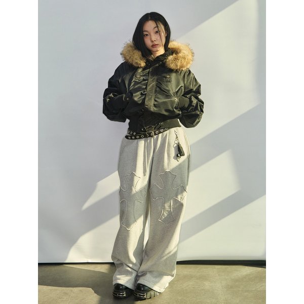 FUR TRIMMING MA-1 JACKET [BLACK]