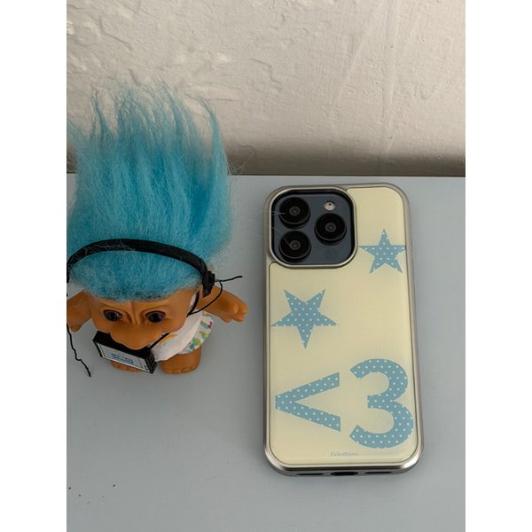 실버 에폭시 범퍼 폰케이스 - Lov3(butter)