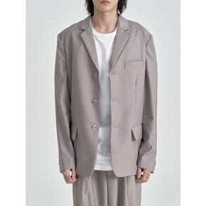 3Button Blended Jacket (Grayish Beige)