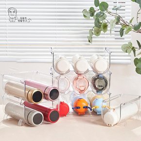 투명 텀블러 정리함 주방 냉장고 물병 수납 보관함 정리함