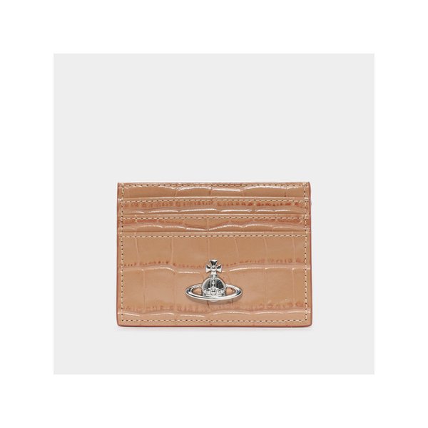 26SS 엠보스 크로크다일 레더 여성 카드지갑 54030004W L0098 G407