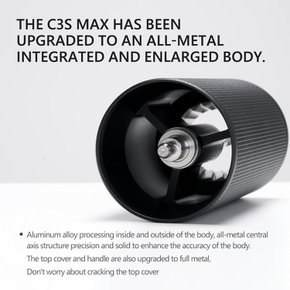 TIMEMORE 커피 밀 수동 타임 모어 용량 30g CNC 스테인레스 스틸 C3S Max Pro Black