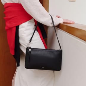 DCWA6F730BK [닥스][MERINGUE]블랙 로고장식 소가죽 장지갑