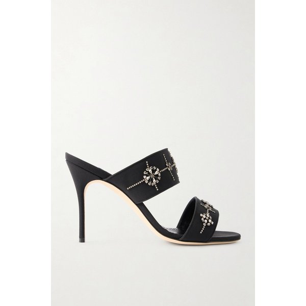 랄린 90 크리스탈 장식 크레이프 드 신 샌들 46376663162937496
