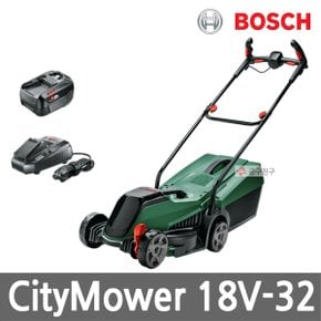 CityMower18V-32 홈앤가든 충전 잔디깎이 18V 4.0Ah 1팩 3단 높이조절