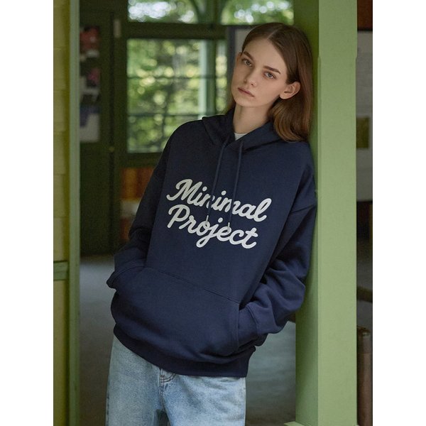 드로잉 체인 스티치 오버핏 후드 티셔츠 MHT127-Z / 3color W