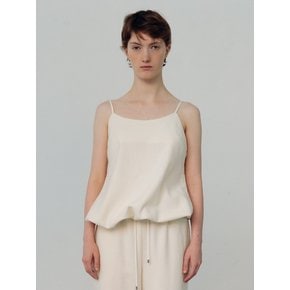 WOOL BALLOON HEM STRAP TOP