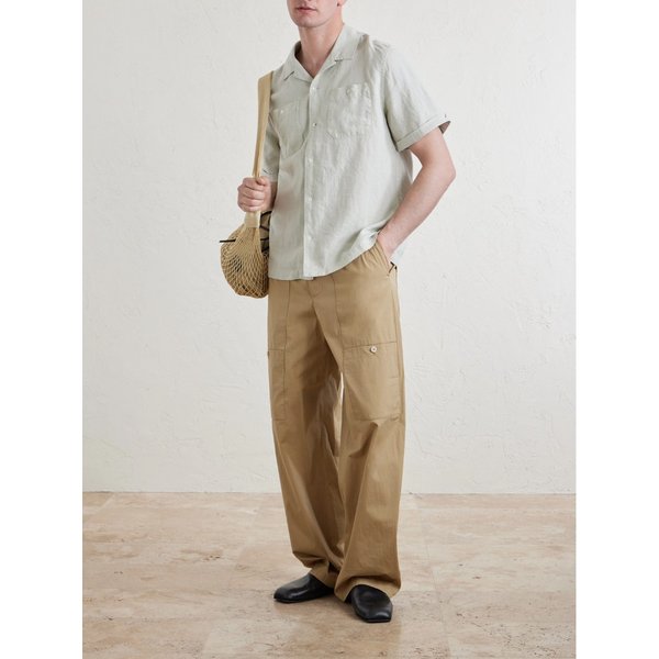 미스터 피 컨버터블 칼라 가먼트 다이드 리넨 셔츠 46376663163002795