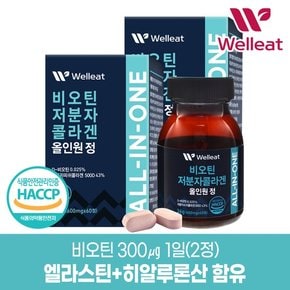 HACCP인증 비오틴 저분자콜라겐 올인원 정 X 2박스(120정)