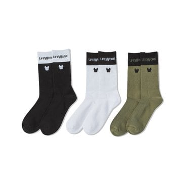 라이프워크 코마사 컬러블록 크루삭스  LW255SO107