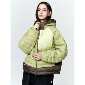 UNISEX 라이트 하이킹 패딩 자켓_라임브라운